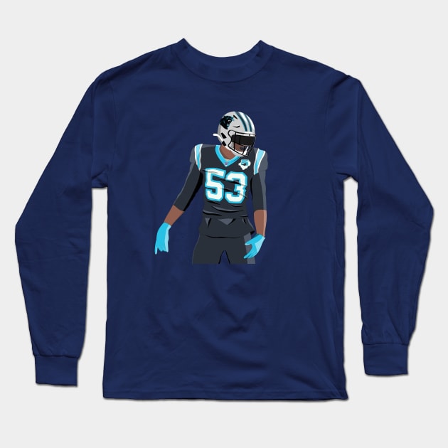 Brian Burns Art Long Sleeve T-Shirt by mnaperdraws